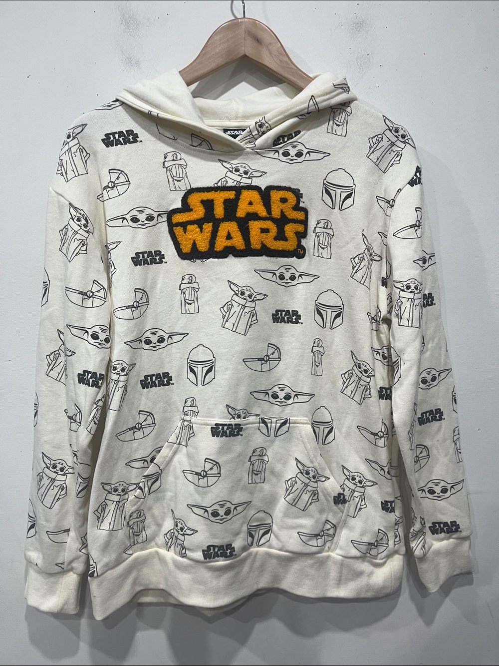 Star Wars Sweatshirt Hoodie Fleece in cream brown Unisex size S